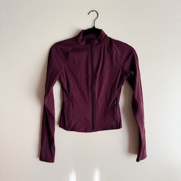 Nike x Skims Matte Currant Burgundy Mock Neck Full Zip Jacket NikeSKIMS - Picture 7 of 7